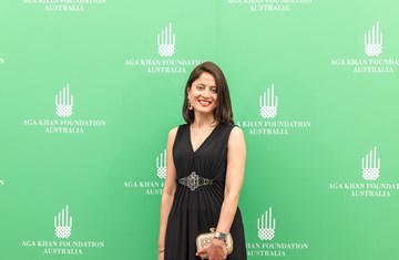 Anisha Lakhani, a step alumna posing at the inaugural ceremony of Aga Khan Foundation, Australia