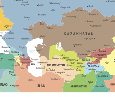 Map of Central Asia